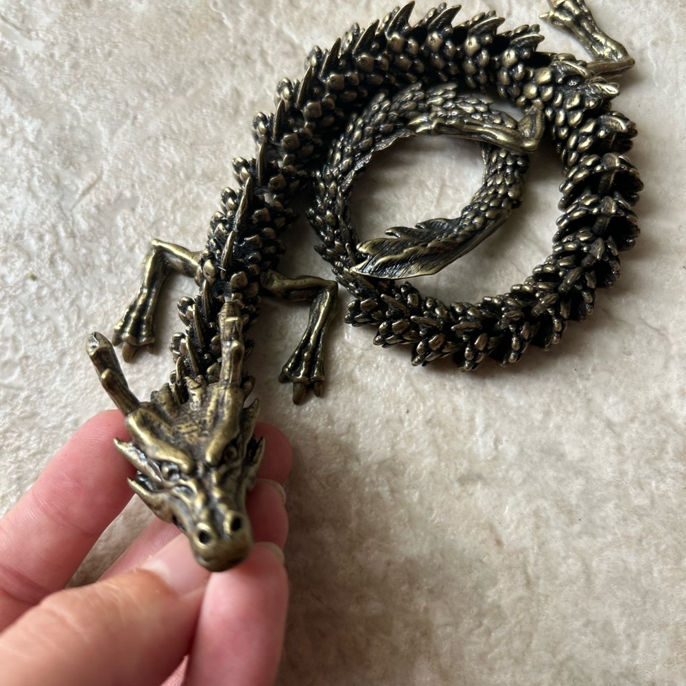 Decorative Bronze Dragon Figurine